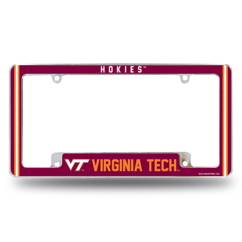 Virginia Tech Hokies Alternate Chrome License Plate Frame