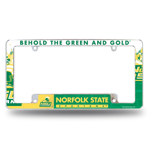 Norfolk State Spartans All Over Chrome License Plate Frame