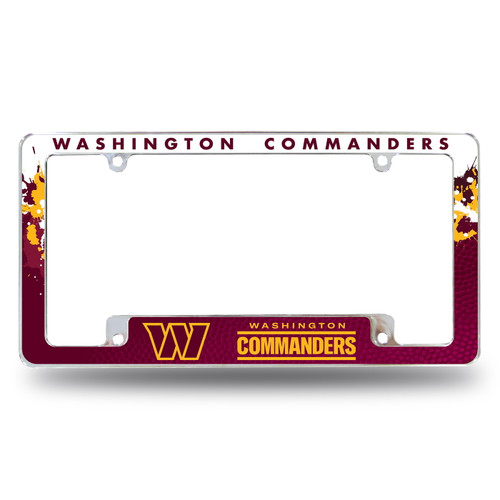 Washington Commanders All Over Chrome License Plate Frame