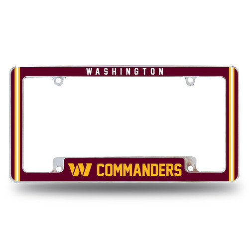 Washington Commanders Alternate Chrome License Plate Frame