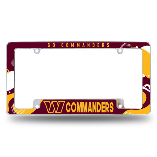 Washington Commanders Wave Chrome License Plate Frame
