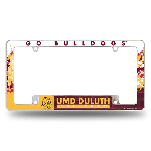 Minnesota Duluth Bulldogs All Over Chrome License Plate Frame