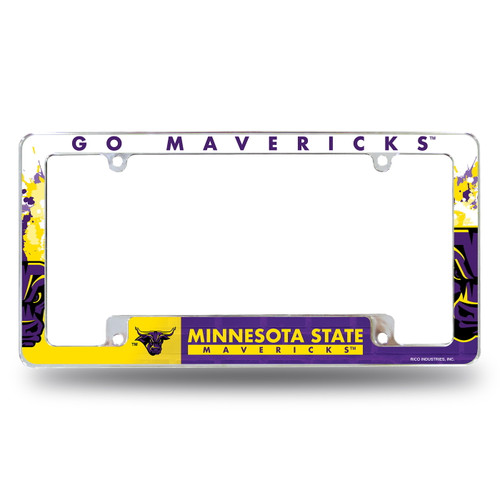 Minnesota State Mavericks All Over Chrome License Plate Frame