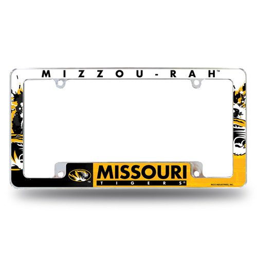 Missouri Tigers All Over Chrome License Plate Frame