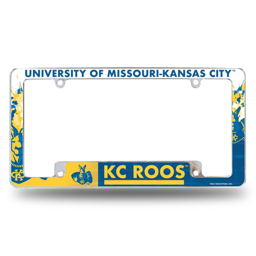 Kansas City Roos All Over Chrome License Plate Frame