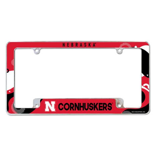 Nebraska Cornhuskers Wave Chrome License Plate Frame