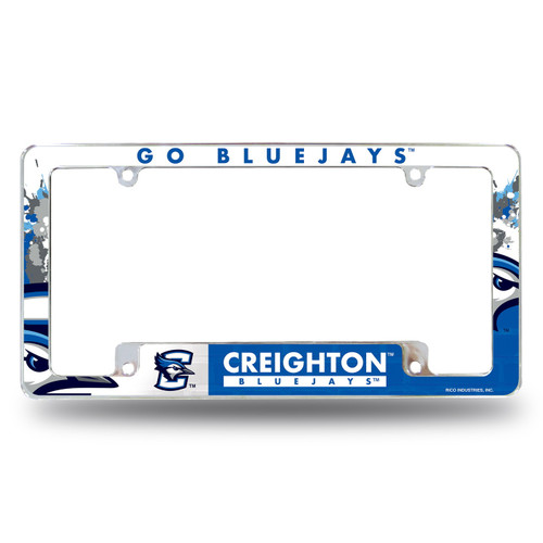 Creighton Bluejays All Over Chrome License Plate Frame