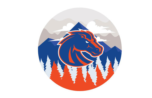 Boise State Broncos 12" Landscape Circle Sign