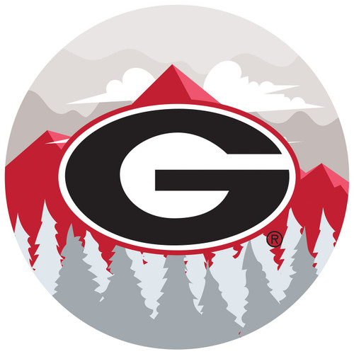 Georgia Bulldogs 12" Landscape Circle Sign