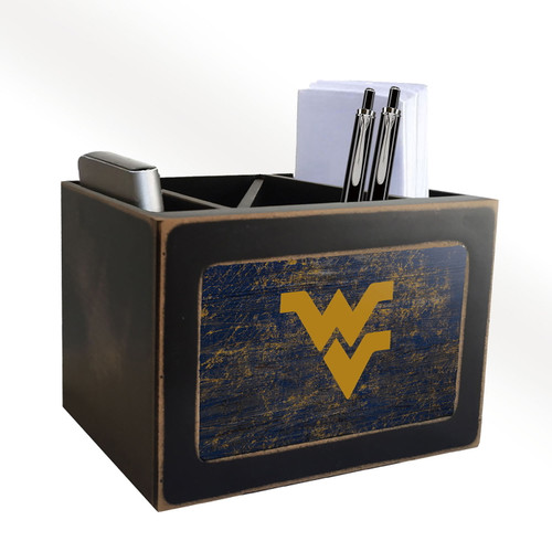 West Virginia Mountaineers Team Color Desktop Organizer