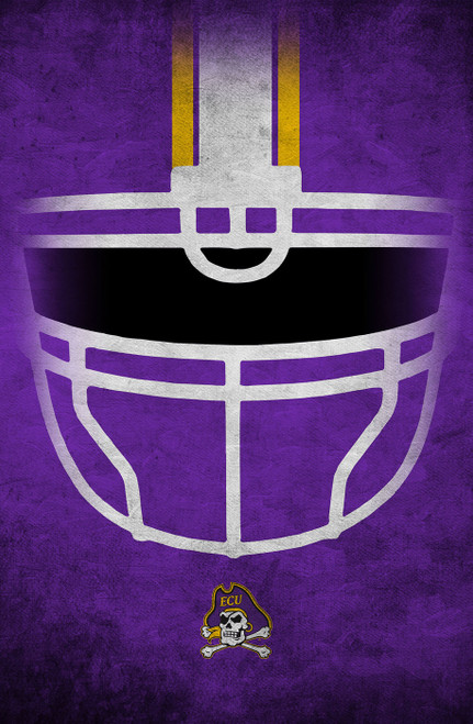 East Carolina Pirates 17" x 26" Ghost Helmet Sign
