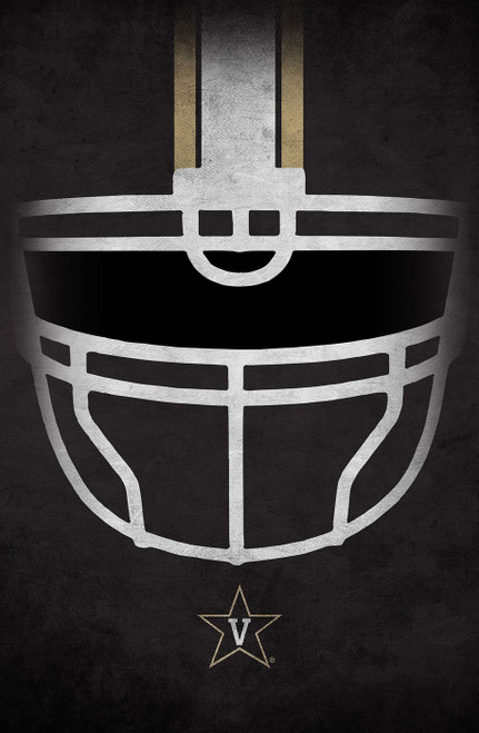 Vanderbilt Commodores 17" x 26" Ghost Helmet Sign