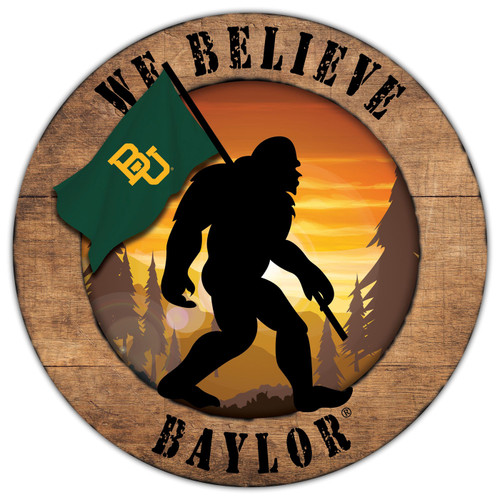 Baylor Bears Bigfoot 12" Circle Sign