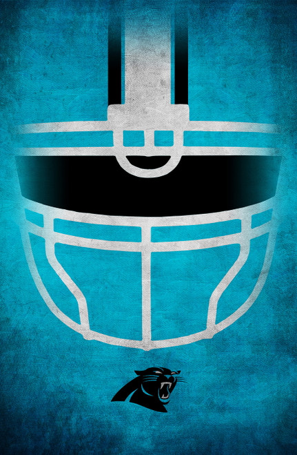 Carolina Panthers 17" x 26" Ghost Helmet Sign