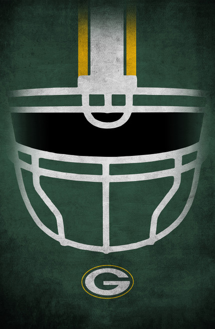 Green Bay Packers 17" x 26" Ghost Helmet Sign