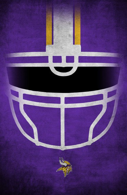 Minnesota Vikings 17" x 26" Ghost Helmet Sign