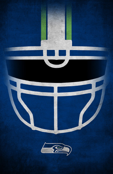 Seattle Seahawks 17" x 26" Ghost Helmet Sign