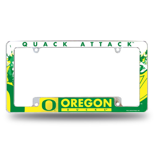 Oregon Ducks All Over Chrome License Plate Frame