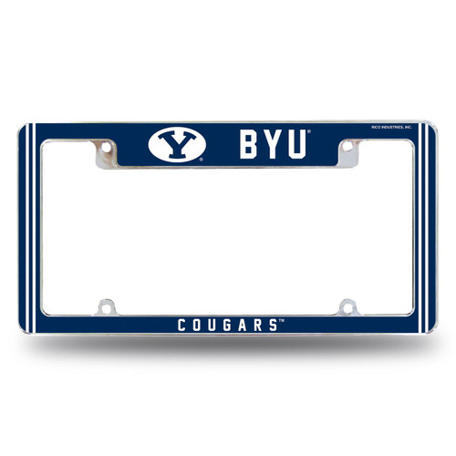 BYU Cougars Alternate Chrome License Plate Frame