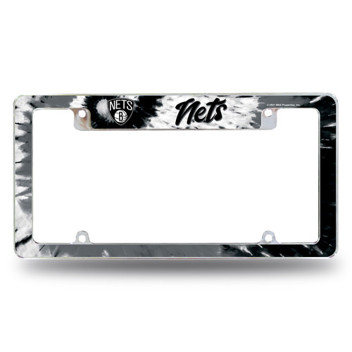 Brooklyn Nets Tie Dye Chrome License Plate Frame
