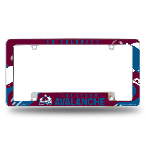 Colorado Avalanche Wave Chrome License Plate Frame