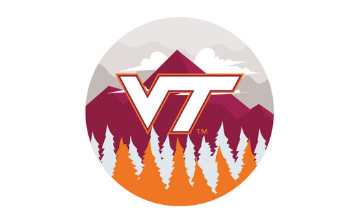 Virginia Tech Hokies 12" Landscape Circle Sign