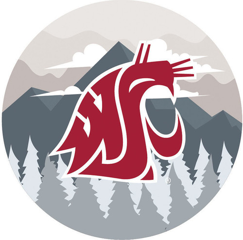 Washington State Cougars 12" Landscape Circle Sign