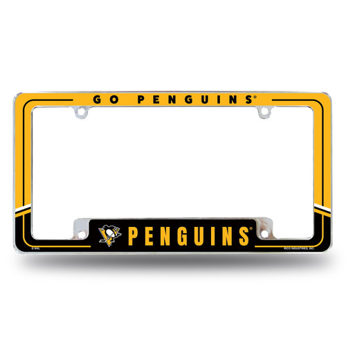 Pittsburgh Penguins Two-Tone Chrome License Plate Frame