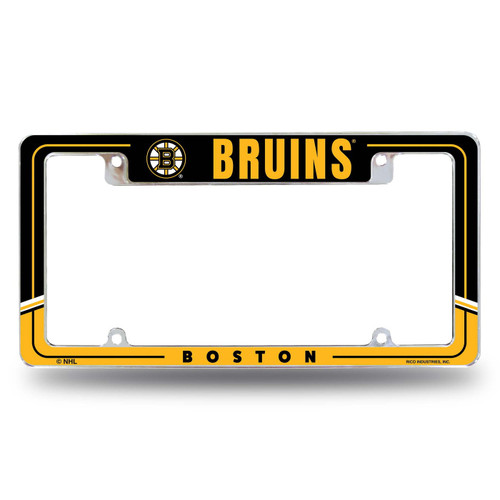 Boston Bruins Two-Tone Chrome License Plate Frame
