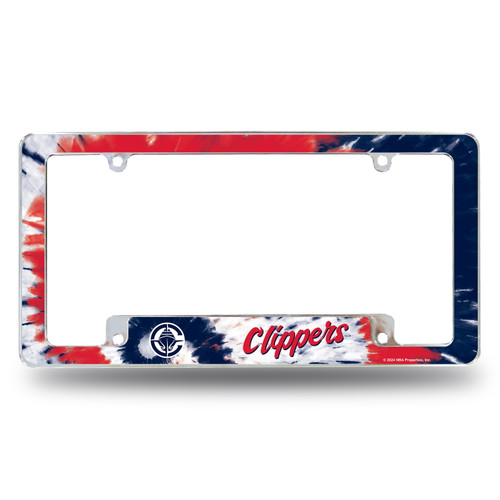 Los Angeles Clippers Tie Dye Chrome License Plate Frame