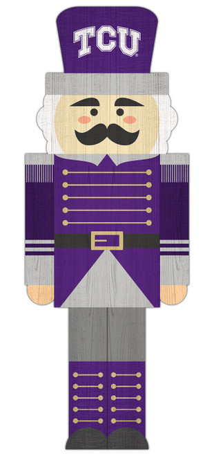 Texas Christian Horned Frogs 31" Nutcracker Leaner