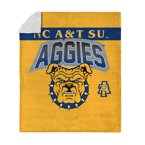 North Carolina A&T Aggies 50" x 60" Silk Touch Sherpa Throw Blanket