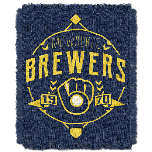 Milwaukee Brewers 46" x 60" Ace Jacquard Throw Blanket