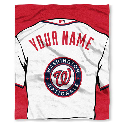 Washington Nationals 50" x 60" Jersey Personalized Silk Touch Throw Blanket