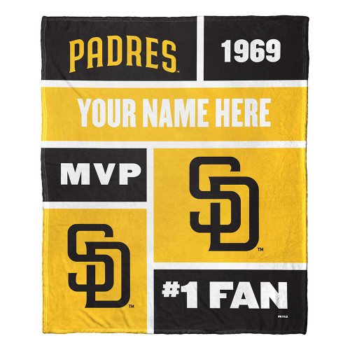 San Diego Padres 50" x 60" Colorblock Personalized Silk Touch Throw Blanket