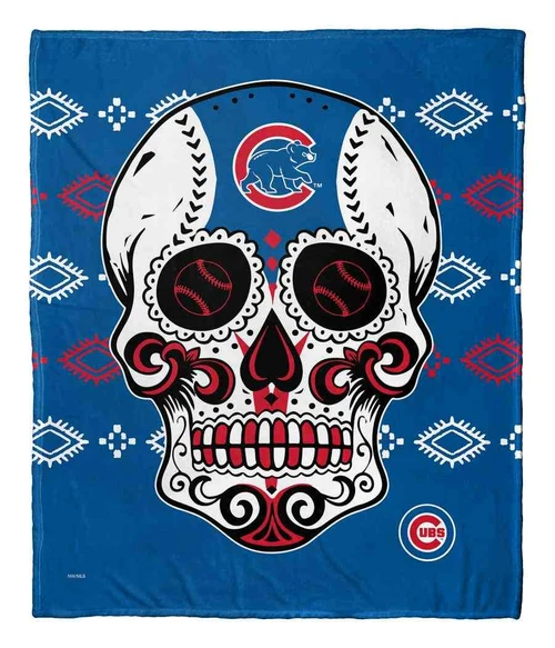 Chicago Cubs 50" x 60" Candy Skull Silk Touch Throw Blanket