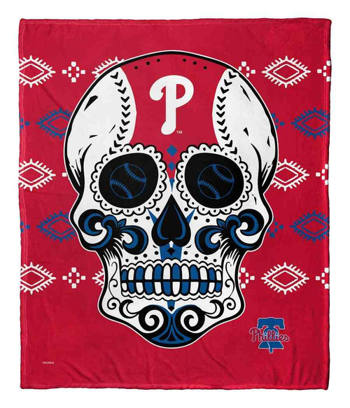 Philadelphia Phillies 50" x 60" Candy Skull Silk Touch Throw Blanket