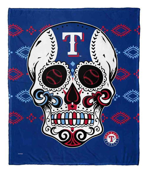 Texas Rangers 50" x 60" Candy Skull Silk Touch Throw Blanket