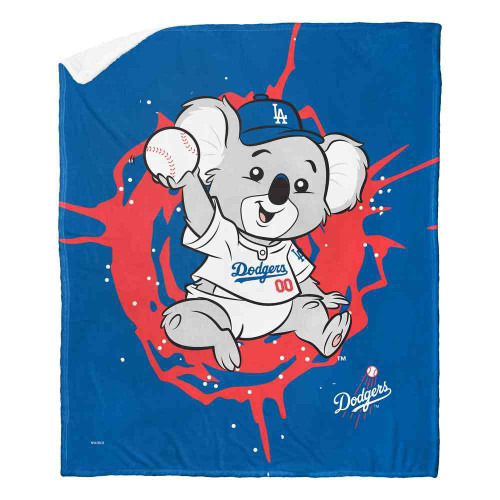 Los Angeles Dodgers 50" x 60" Mascot Silk Touch Sherpa Throw Blanket