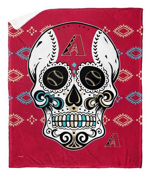 Arizona Diamondbacks 50" x 60" Candy Skull Silk Touch Sherpa Throw Blanket