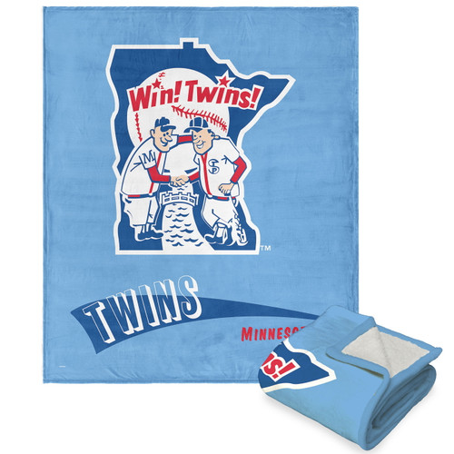 Minnesota Twins 50" x 60" Throwback Silk Touch Sherpa Throw Blanket