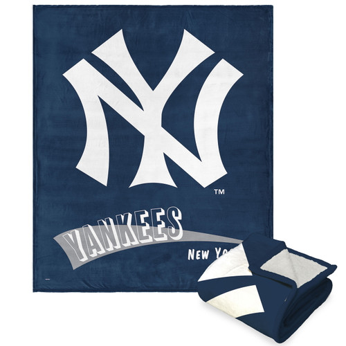 New York Yankees 50" x 60" Throwback Silk Touch Sherpa Throw Blanket