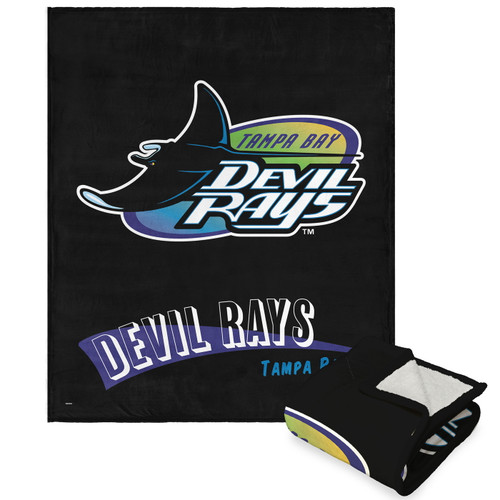 Tampa Bay Rays 50" x 60" Throwback Silk Touch Sherpa Throw Blanket