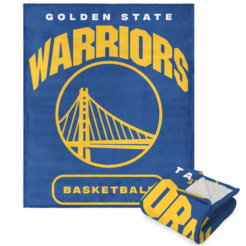 Golden State Warriors 50" x 60" High Block Silk Touch Sherpa Throw Blanket