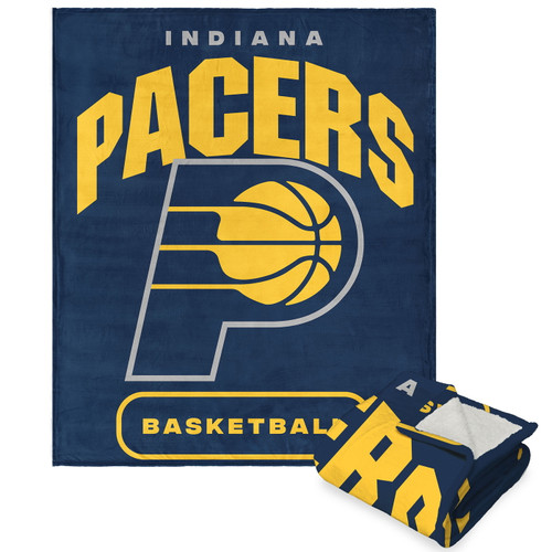Indiana Pacers 50" x 60" High Block Silk Touch Sherpa Throw Blanket