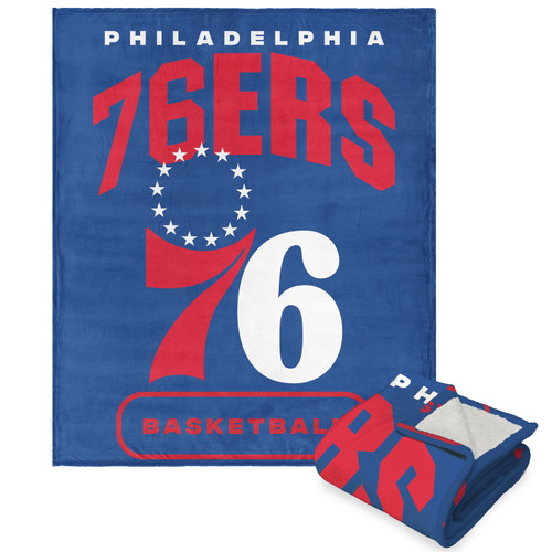 Philadelphia 76ers 50" x 60" High Block Silk Touch Sherpa Throw Blanket