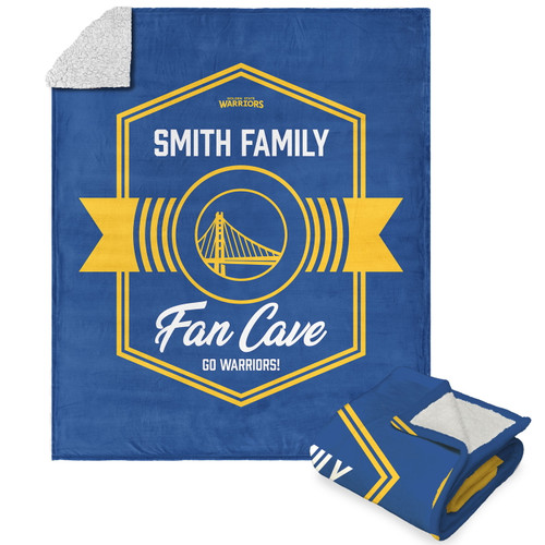 Golden State Warriors 50" x 60" Dominion Personalized Silk Touch Sherpa Throw Blanket