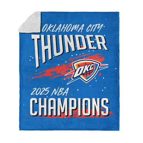Oklahoma City Thunder 50" x 60" Net Gain Silk Sherpa Touch Throw Blanket