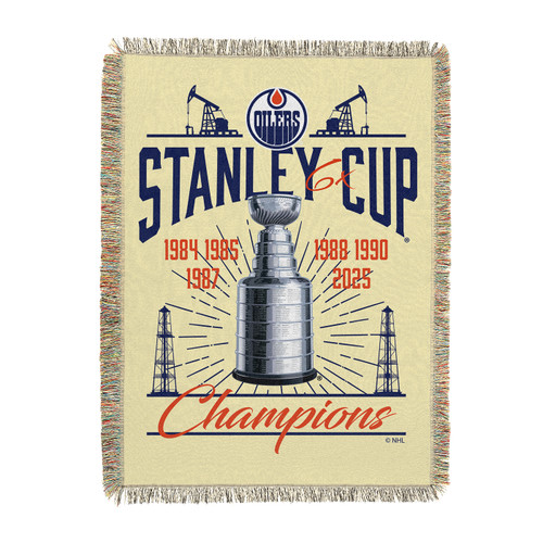 Edmonton Oilers 48" x 60" Recorded Woven Tapestry Wall Hanging