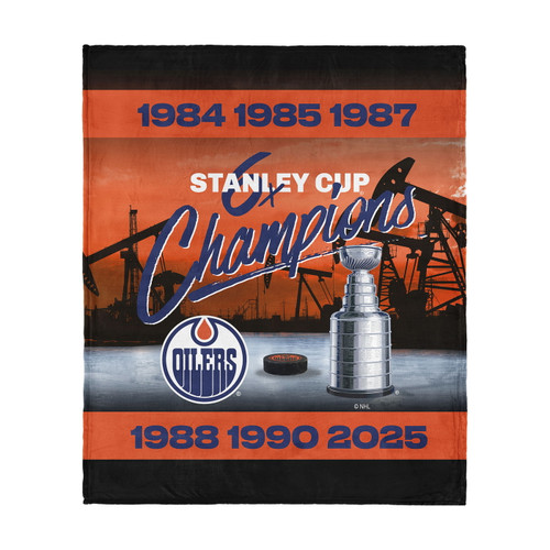 Edmonton Oilers 50" x 60" Multiply Silk Touch Throw Blanket